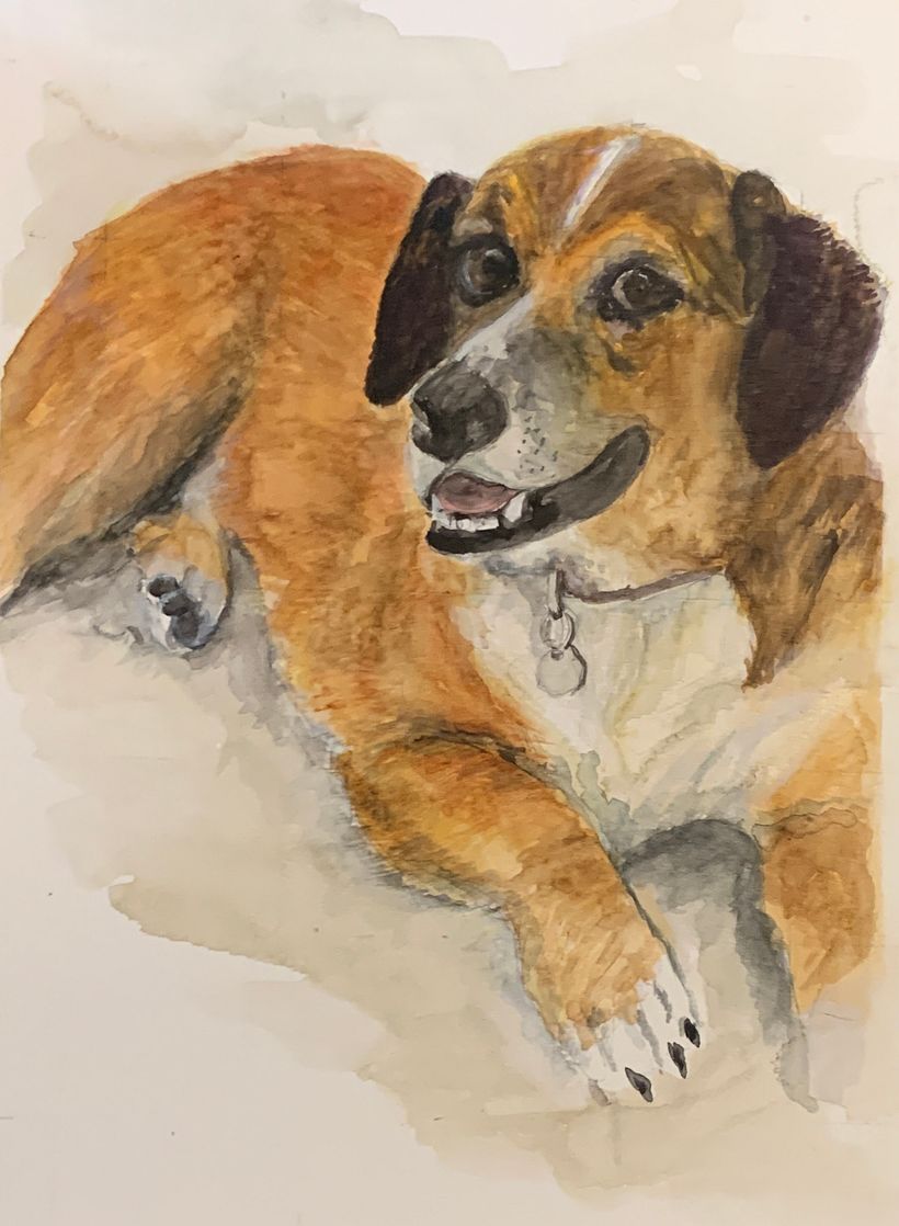 Final watercolor of Mr. Jake
