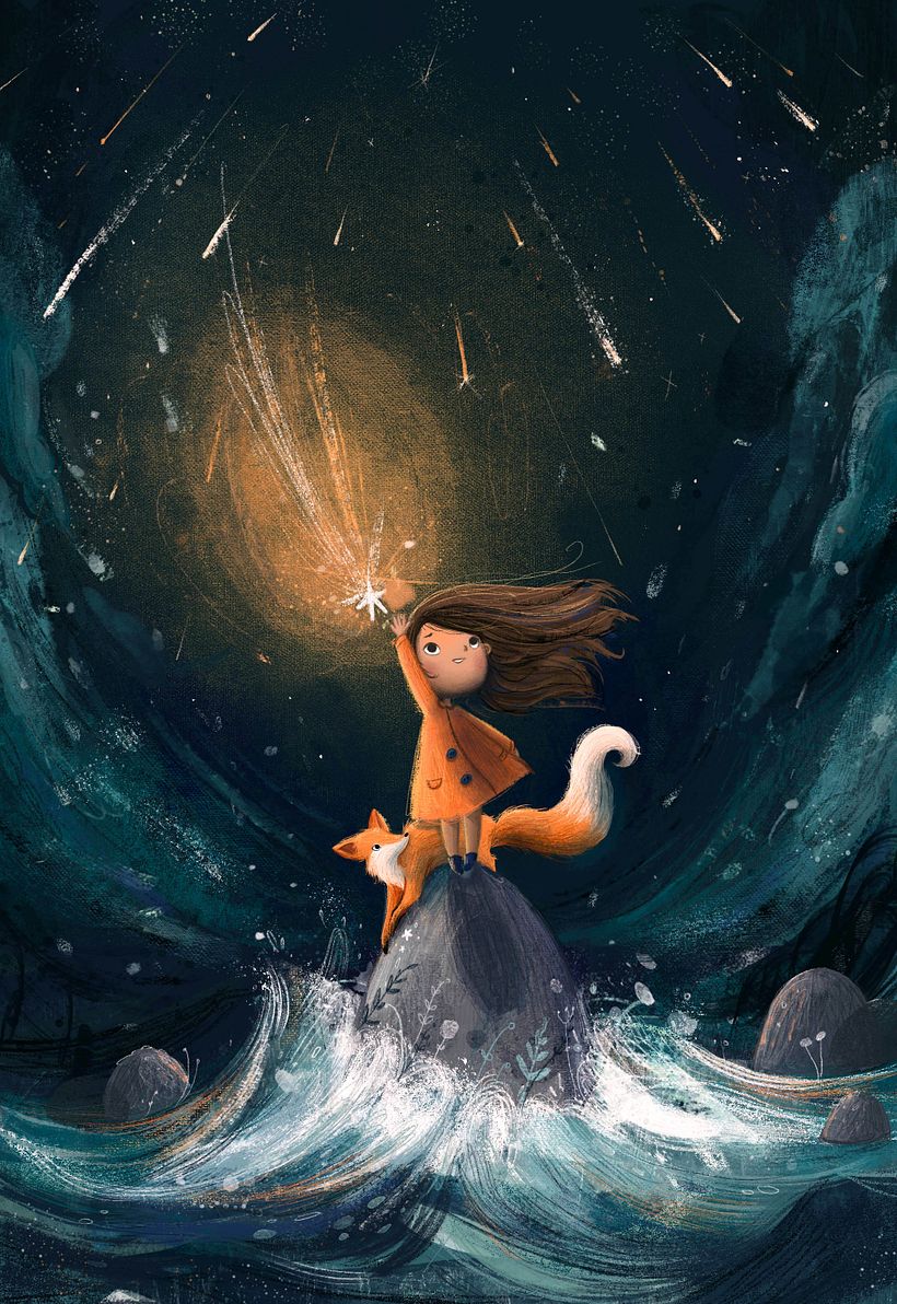 Here I wanted to create an illustration that felt dynamic and dramatic. 