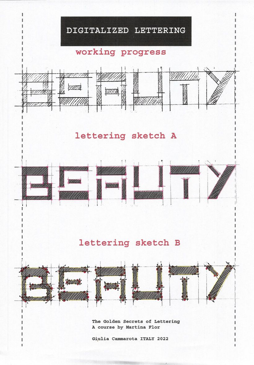 Beauty project_My project for course: The Golden Secrets of Lettering 4