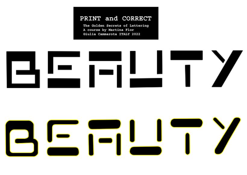 Beauty project_My project for course: The Golden Secrets of Lettering 5