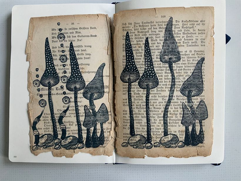 Mein Kursprojekt: Geschnitzte Stempel für illustrierte Kompositionen 2