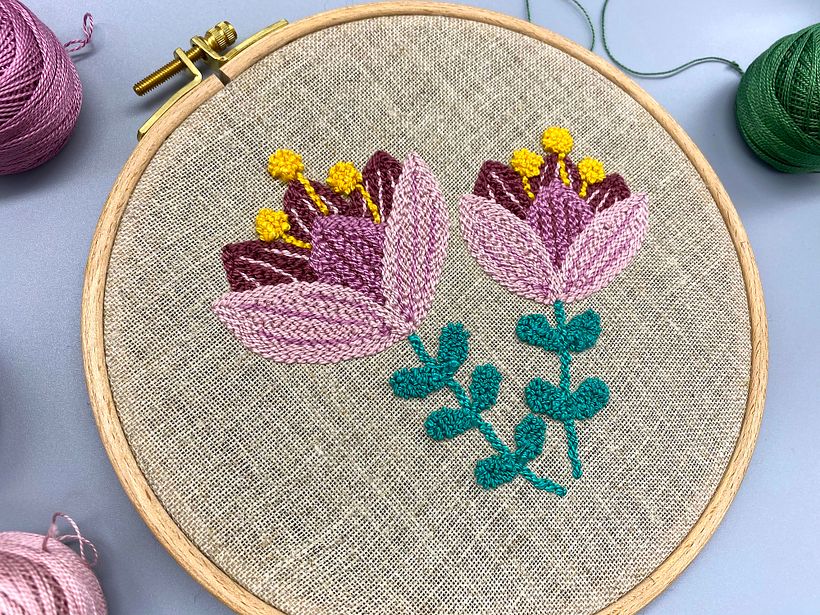 Bordando con punch needle para DMC 4