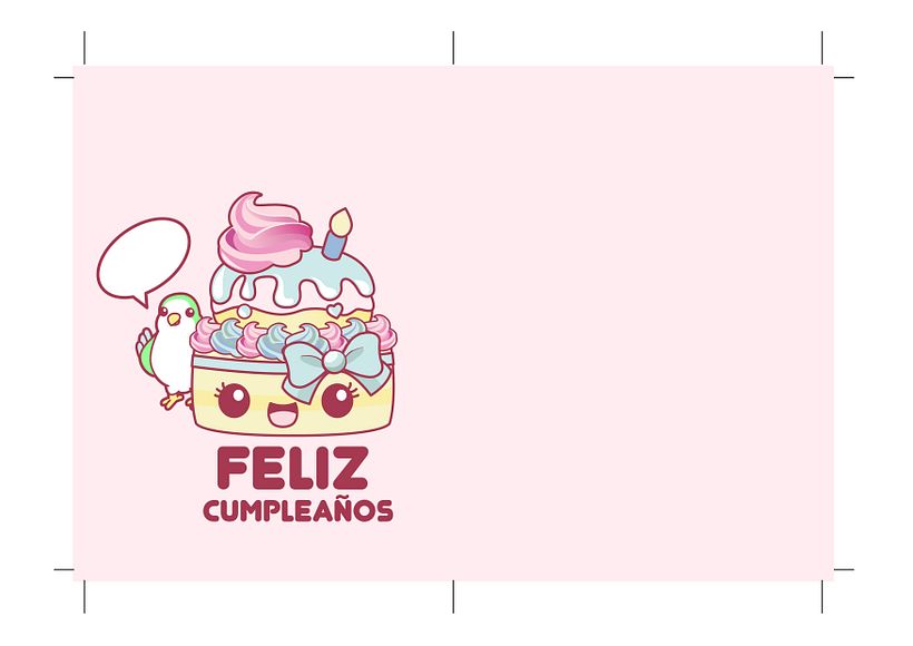 Arte final de una adaptación a tarjeta de aniversario.