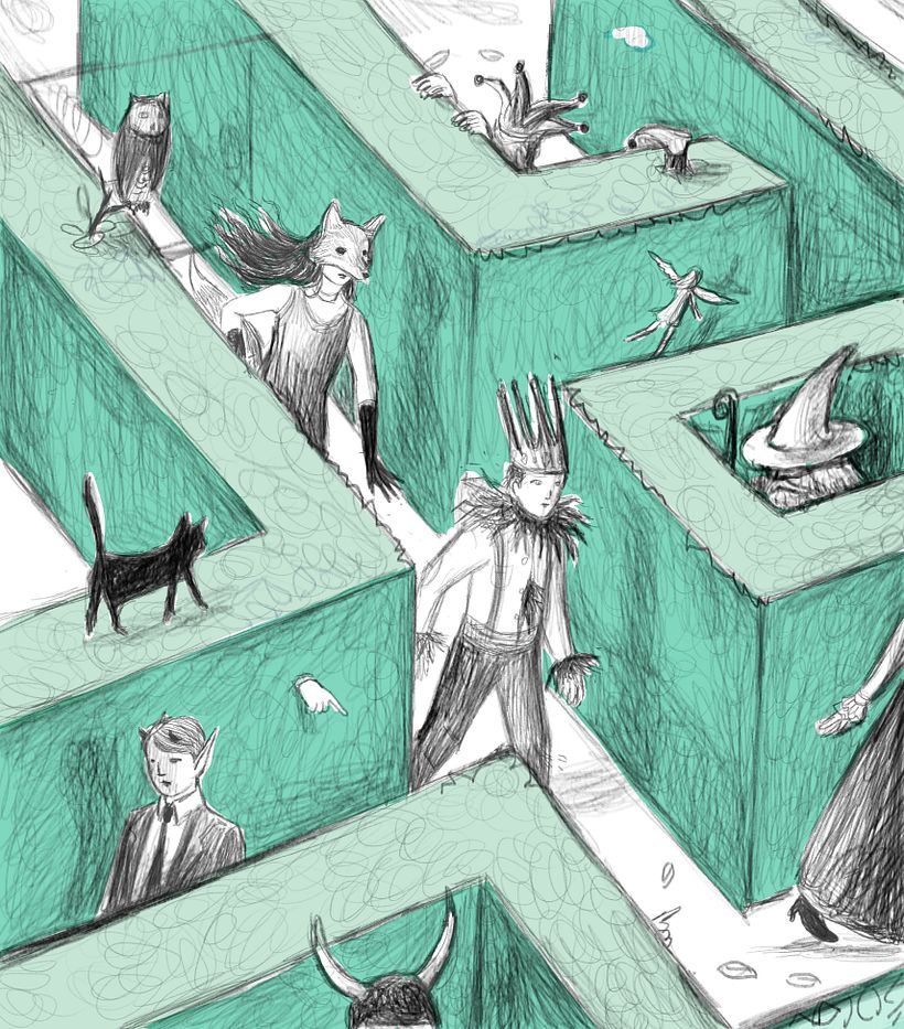 Sketching phase with digital color