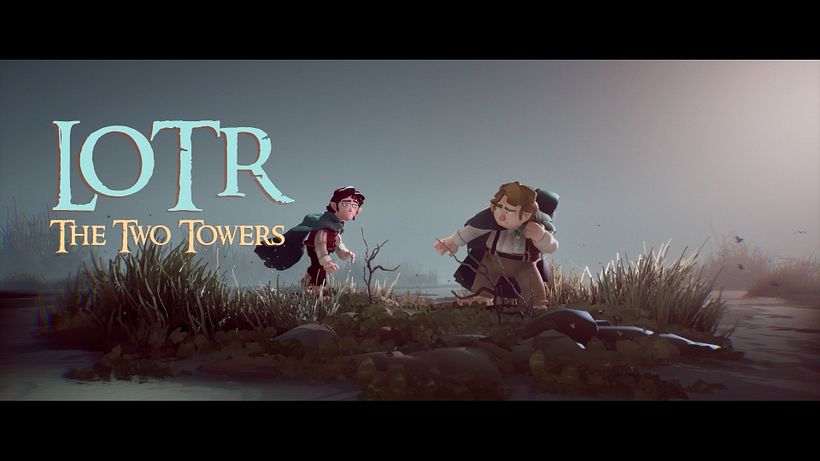 The two towers diorama