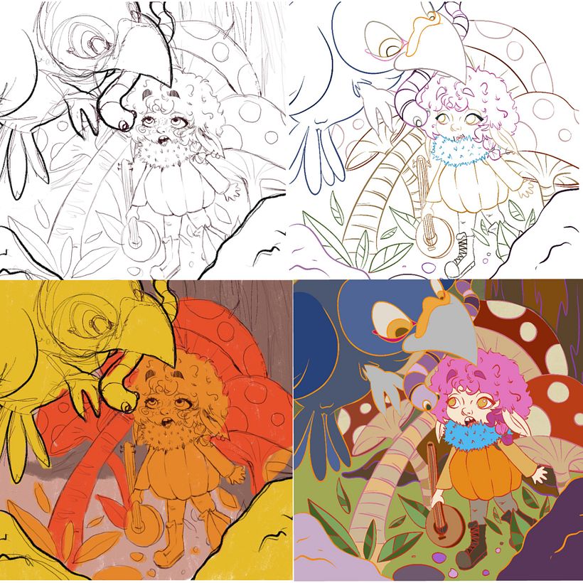 Paso a paso de la Ilustración final