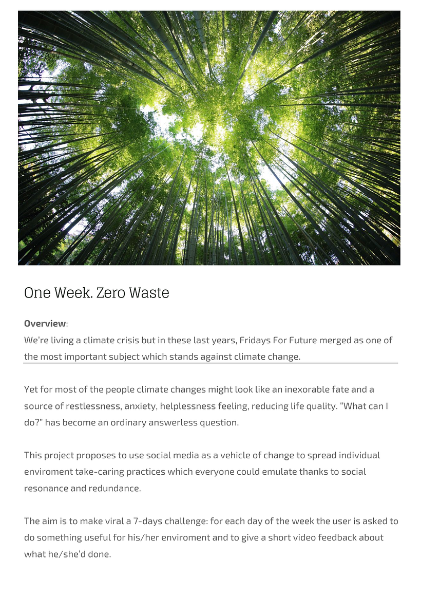 My project for course: Copywriting for Social Media_One week Zero waste! 2