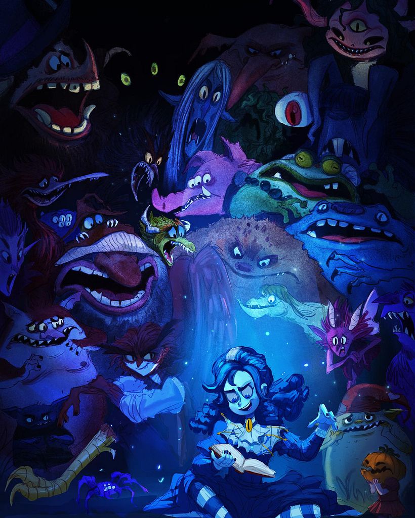 Diseño de Personajes: Los Sustos Ocultos de Frankelda 1