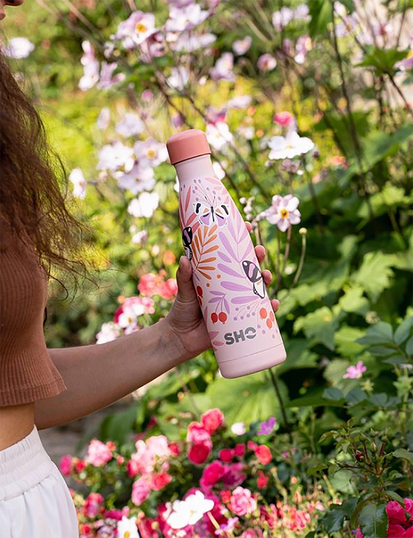 Butterfly, Cockatoo and Sloth - Sho Reusable water bottles 3