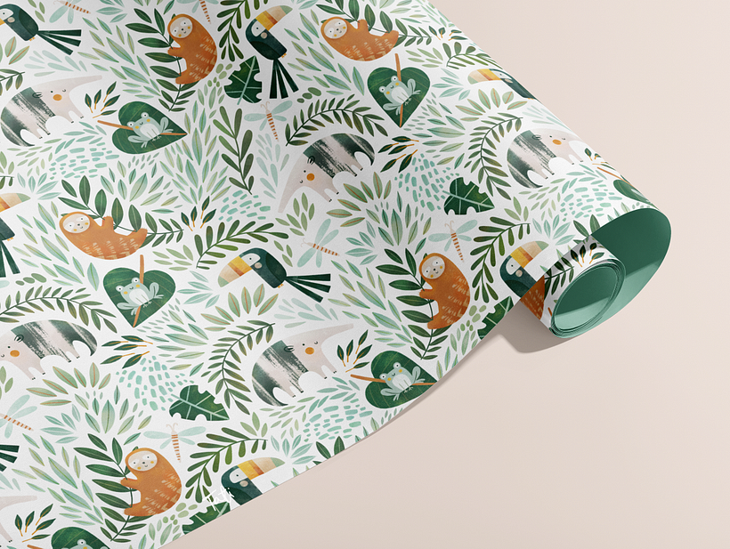 Repeating pattern created for the envelope liner