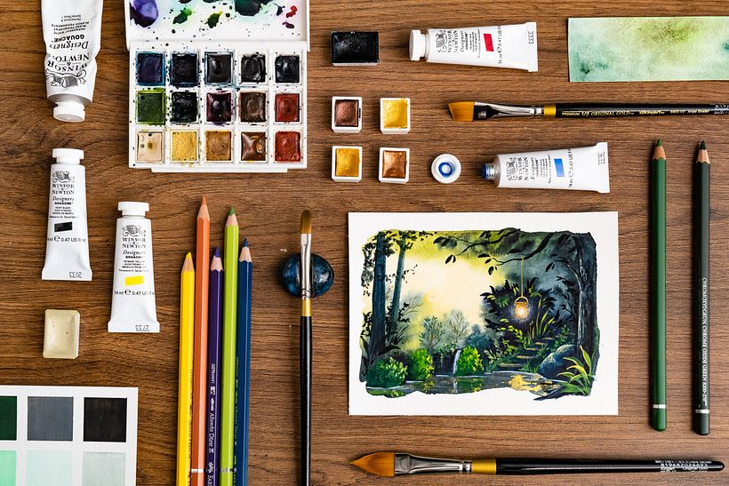 My project for course: Fantasy Landscapes with Watercolor & Gouache 2