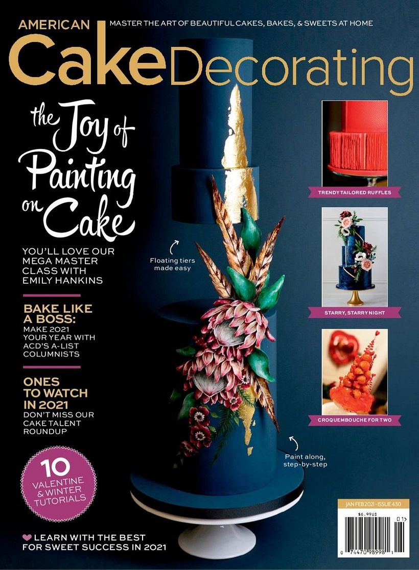 This cake was created as a turtorial for American Cake Decorating magazine