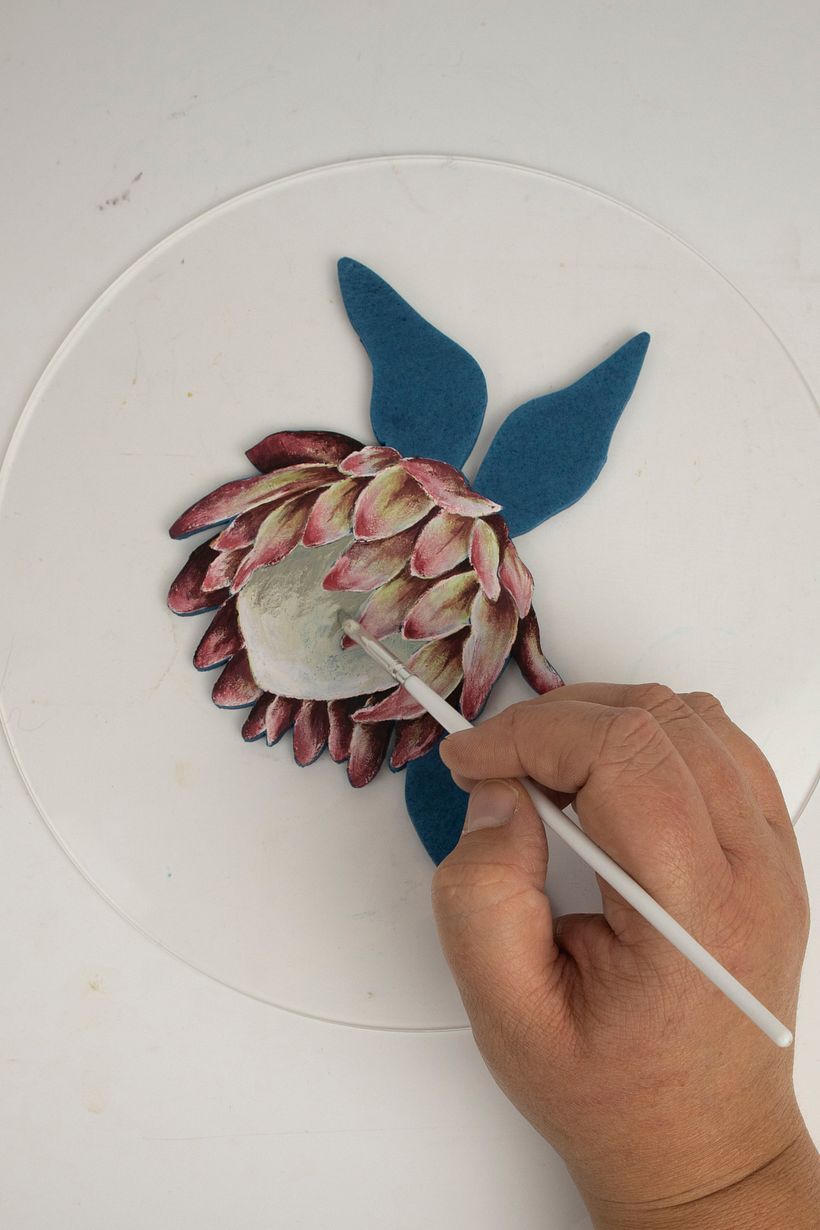 Painting the Protea flower!