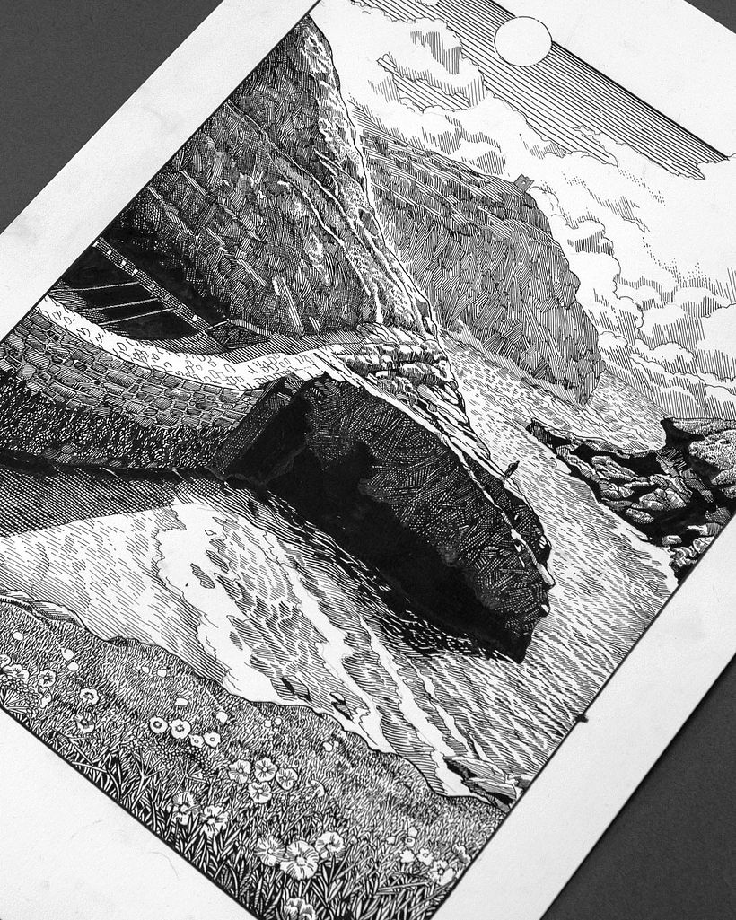 'Keeper of the Harbour' Pen and Ink Drawing  3