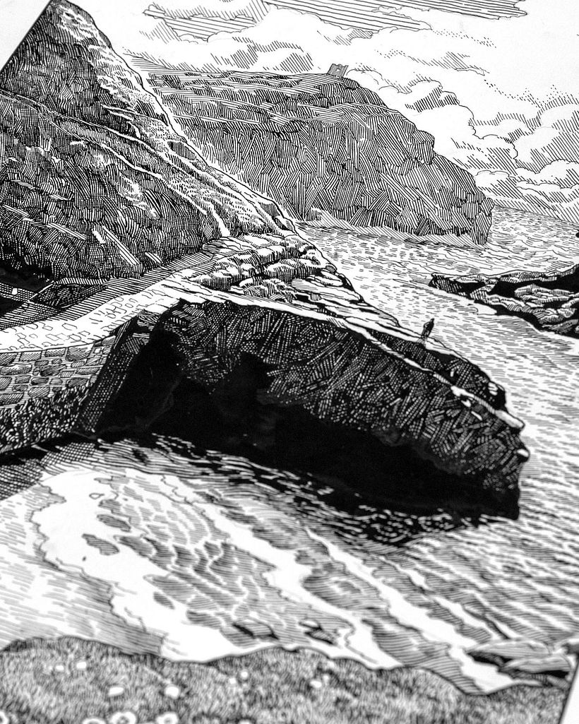 'Keeper of the Harbour' Pen and Ink Drawing  4