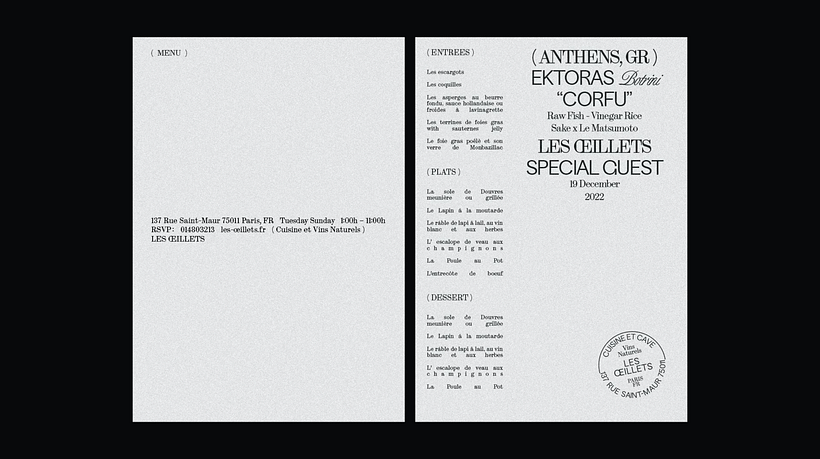 Les ŒILLETS Paris 2