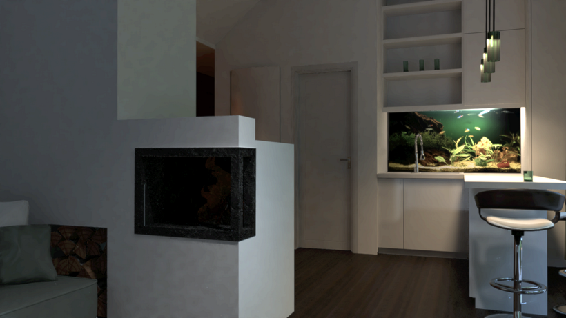 kitchen/living room view