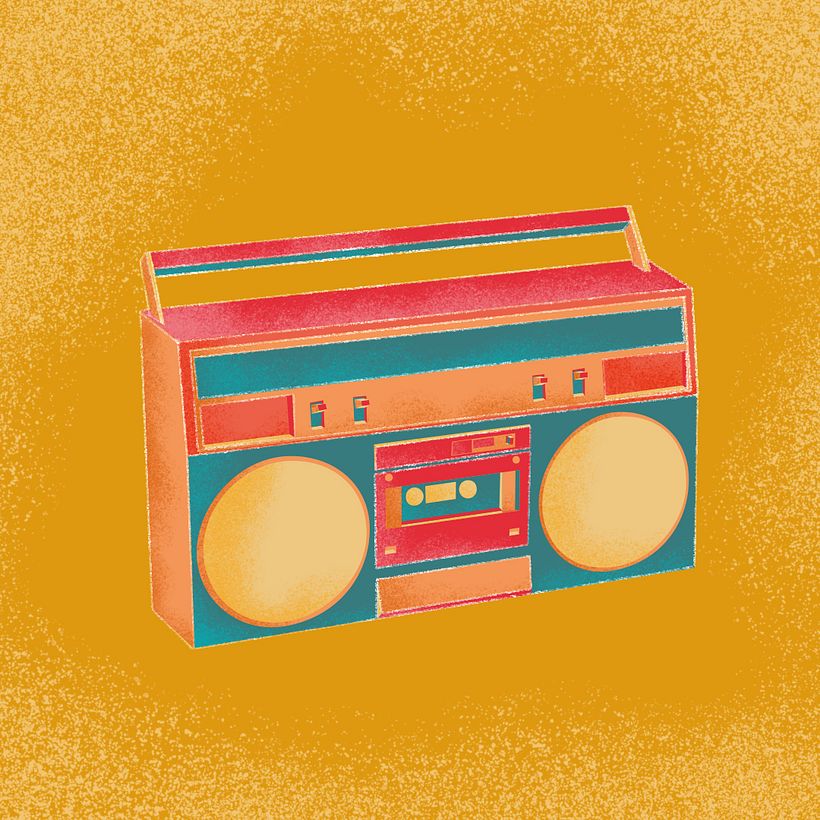 Geometric Illustration - Boombox 1