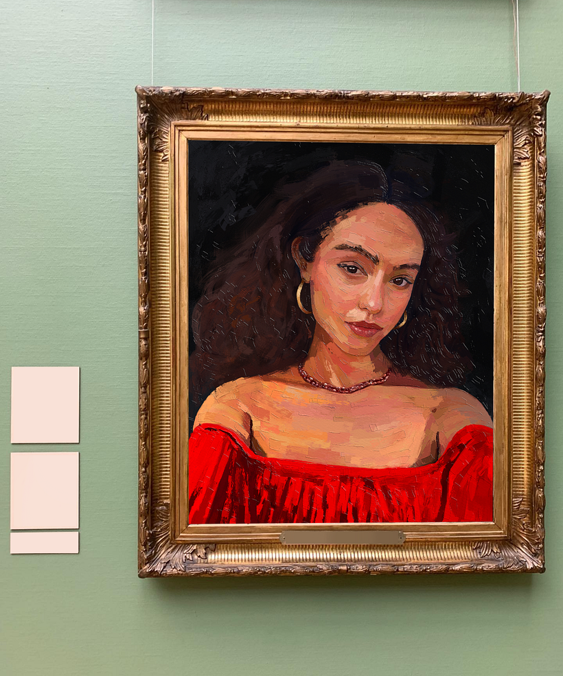 Mon projet pour le cours : Peinture de portrait à l'huile : Explorer la lumière et l'ombre 4