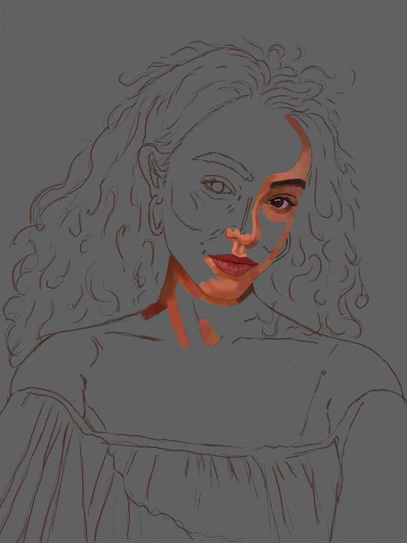 Mon projet pour le cours : Peinture de portrait à l'huile : Explorer la lumière et l'ombre 6