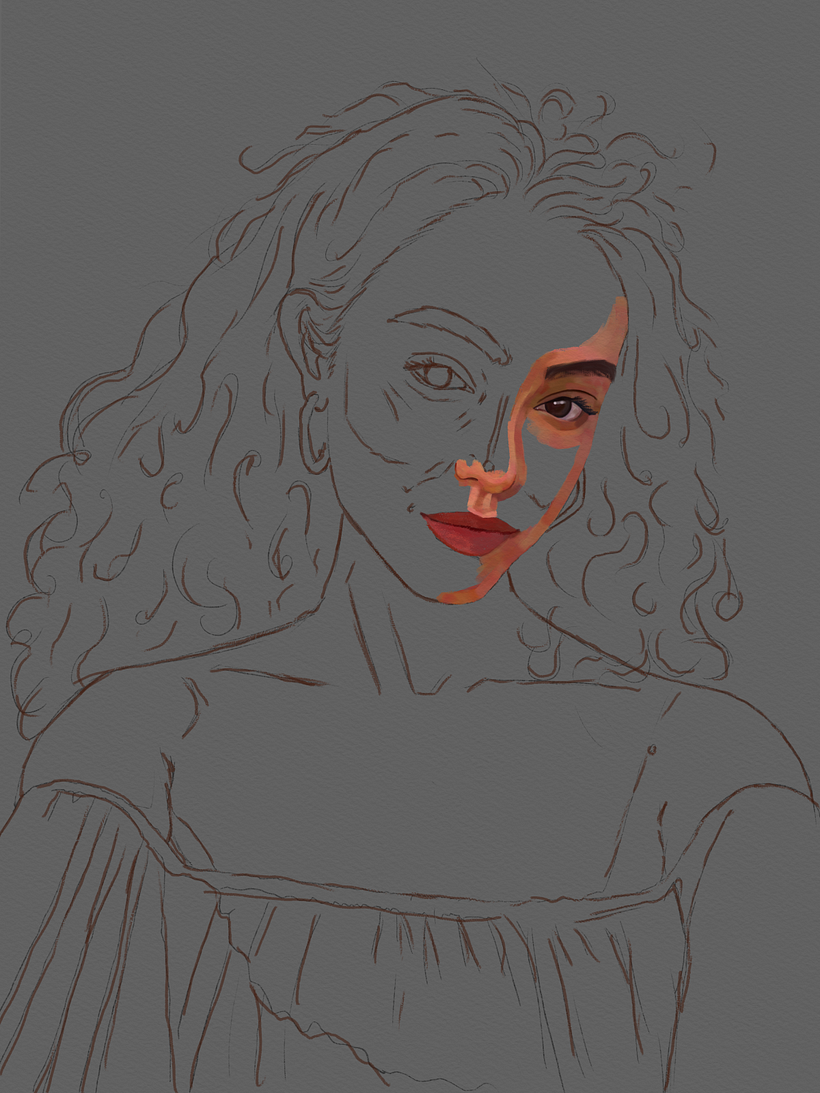 Mon projet pour le cours : Peinture de portrait à l'huile : Explorer la lumière et l'ombre 7