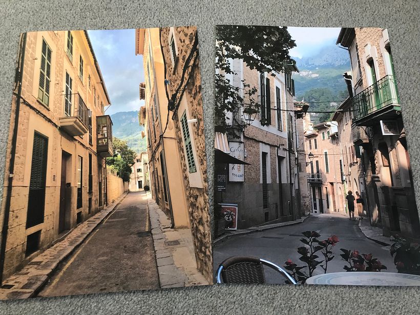 Some photos from Mallorca but I wanted one without too much perspective to try and keep it simple for my first go!