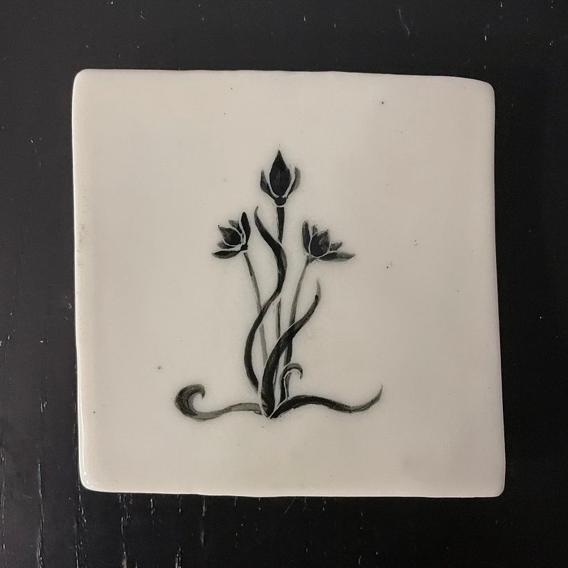 Another art nouveau tile I made.