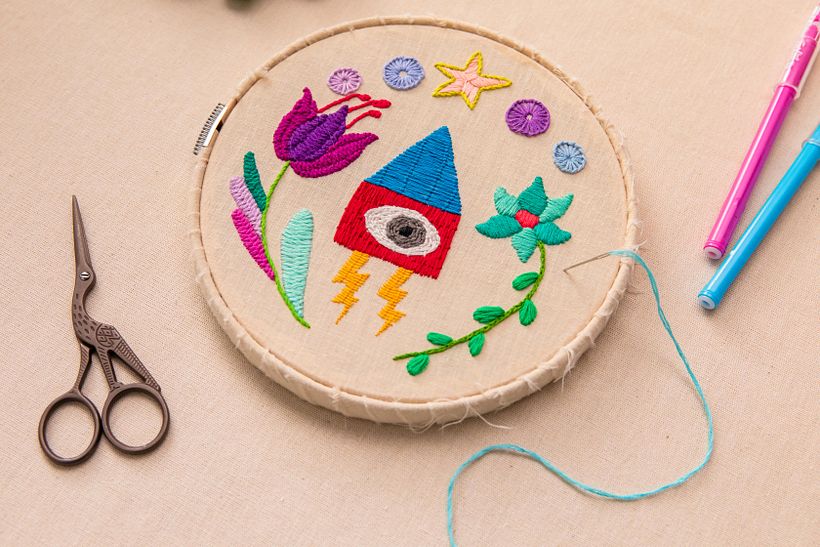 Este es el patrón que comparte la artista textil para que tú también puedas bordar con puntos tradicionales mexicanos. 