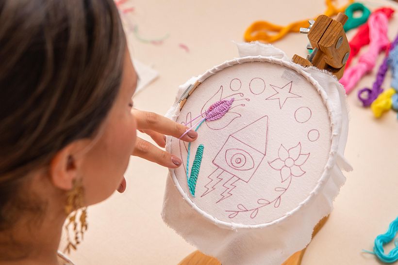 Descarga este PDF e imprime un bordado mexicano. 