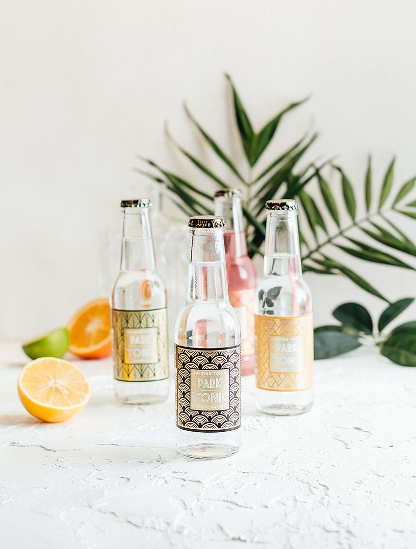 PARK TONIC identity, patterns and label 3