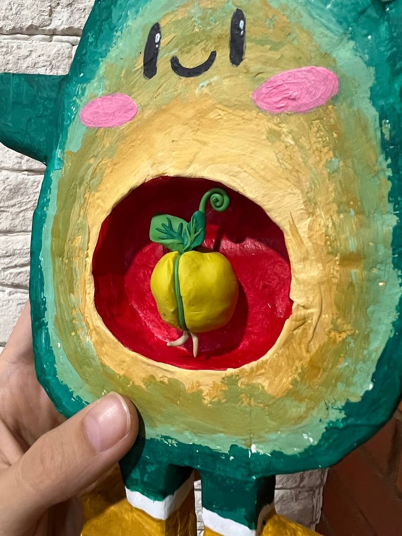 My project for course: Paper Mache for Beginners: Sculpt a Colorful Character 7