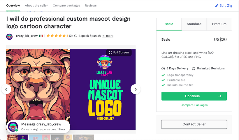 Mi proyecto del curso: Freelance: comienza tu carrera creativa con Fiverr 5