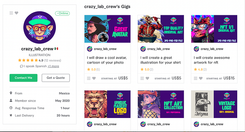 Mi proyecto del curso: Freelance: comienza tu carrera creativa con Fiverr 3