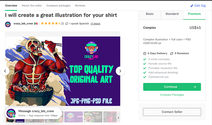 Mi proyecto del curso: Freelance: comienza tu carrera creativa con Fiverr 10