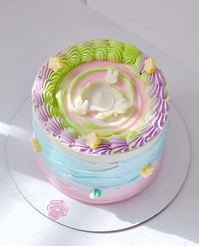 Pasteles Tie-Dye y Cotton cake 6