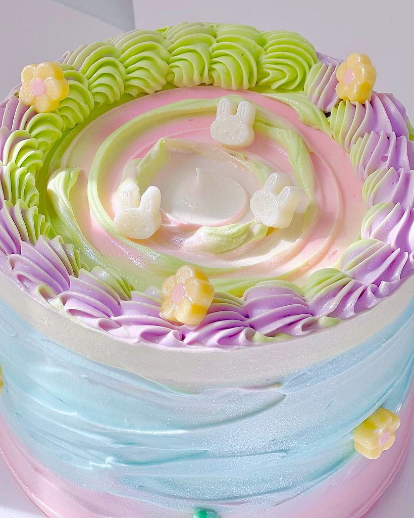 Pasteles Tie-Dye y Cotton cake 7