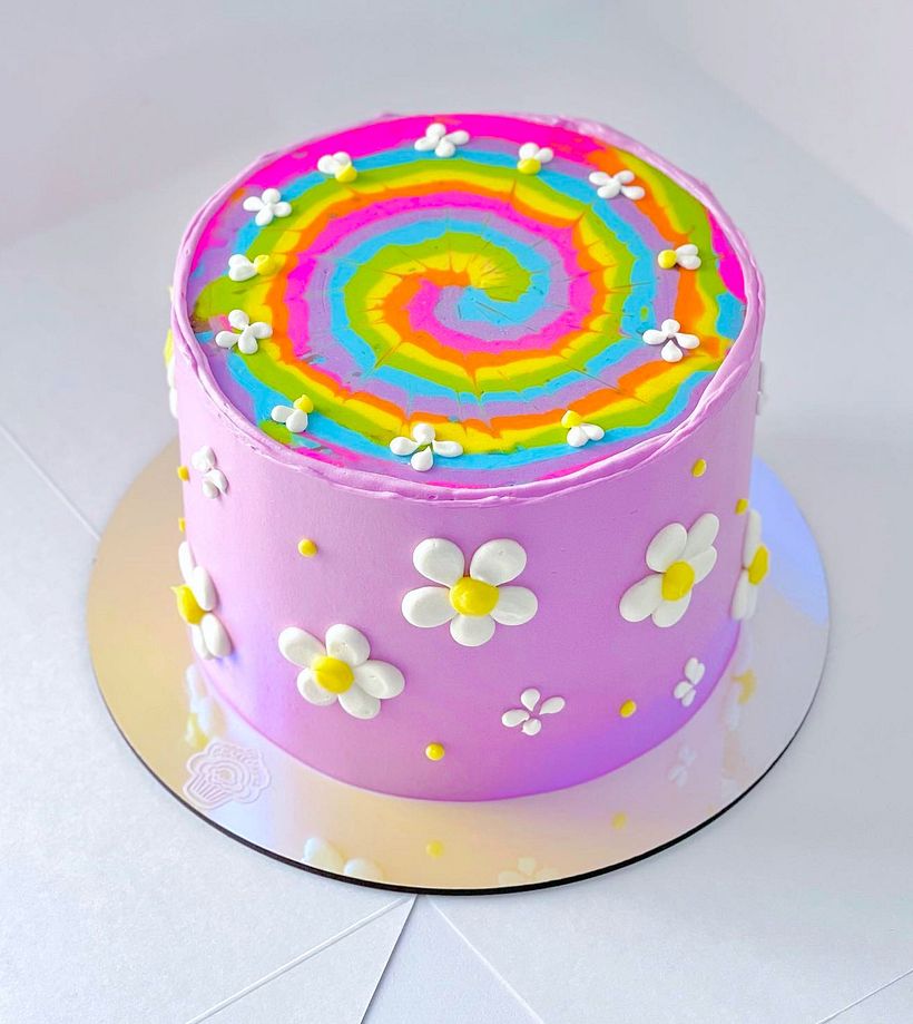 Pasteles Tie-Dye y Cotton cake 4