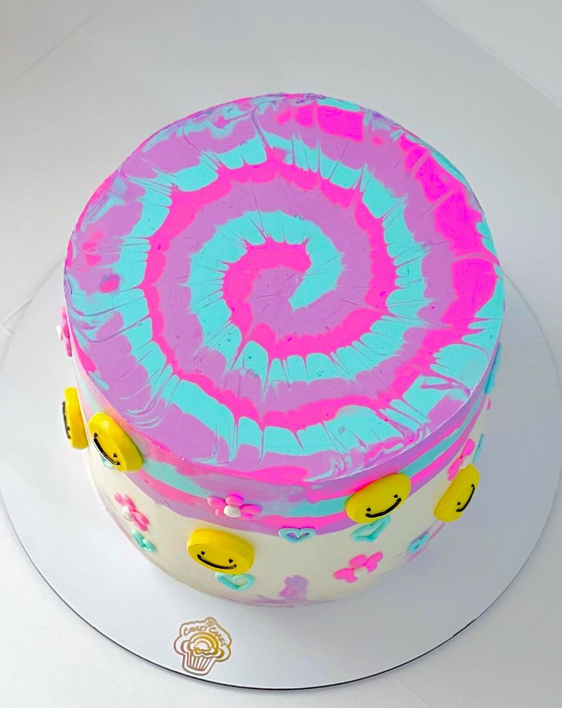 Pasteles Tie-Dye y Cotton cake 8