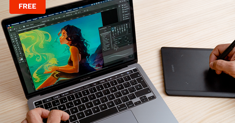 Create enchanting character illustrations with these Photoshop brushes.