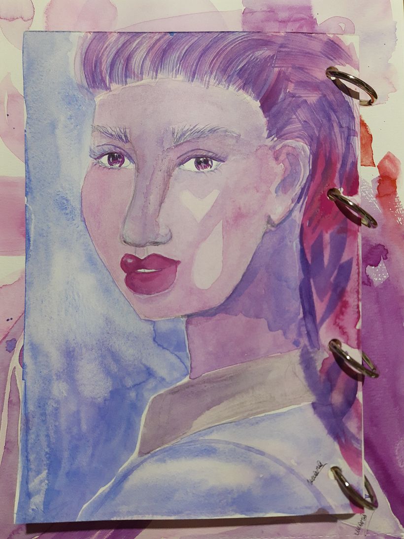 MarArtesOficial - Retrato púrpura - "Lágrimas transformadas"  