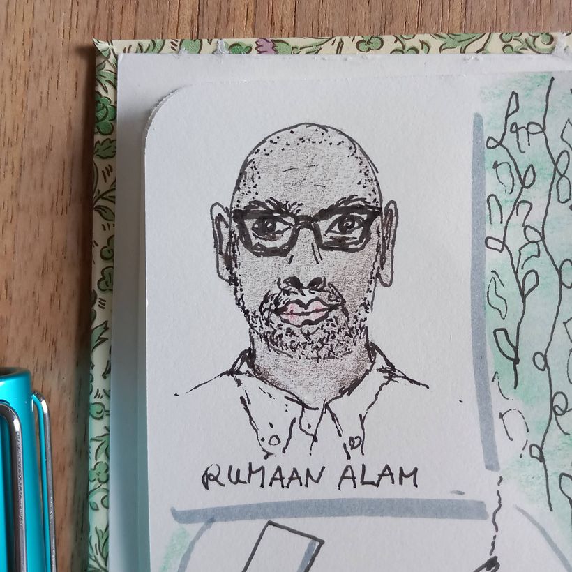 Sketch Rumaan Alam (Author)