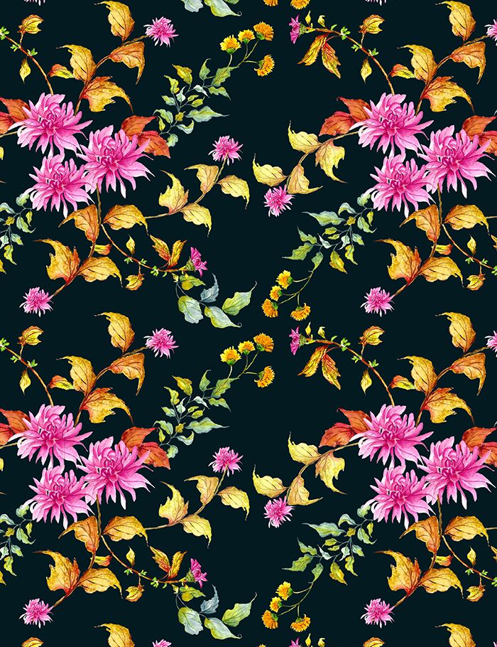 Repetición en fondo verde oscuro