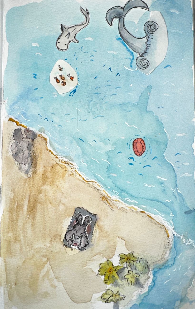 Mi proyecto del curso: Técnicas de ilustración para desbloquear tu creatividad Vacaciones monstruosas 7