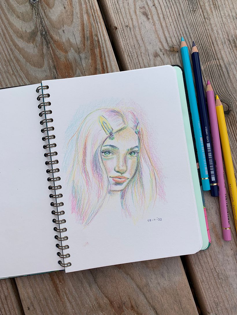 My project for course: Vibrant Portrait Drawing with Colored Pencils 1
