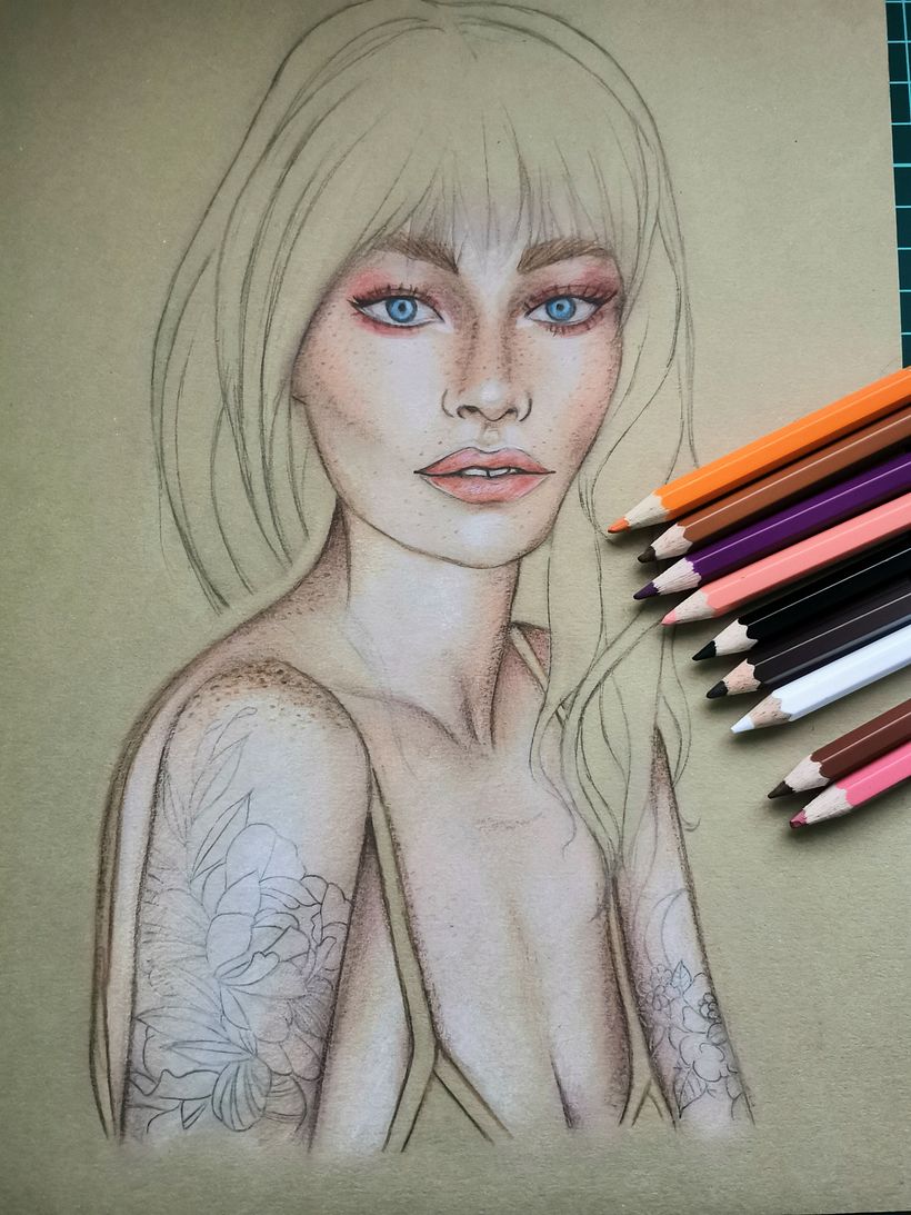 Proyecto del curso: Ilustración con pastel y lápices de colores 9