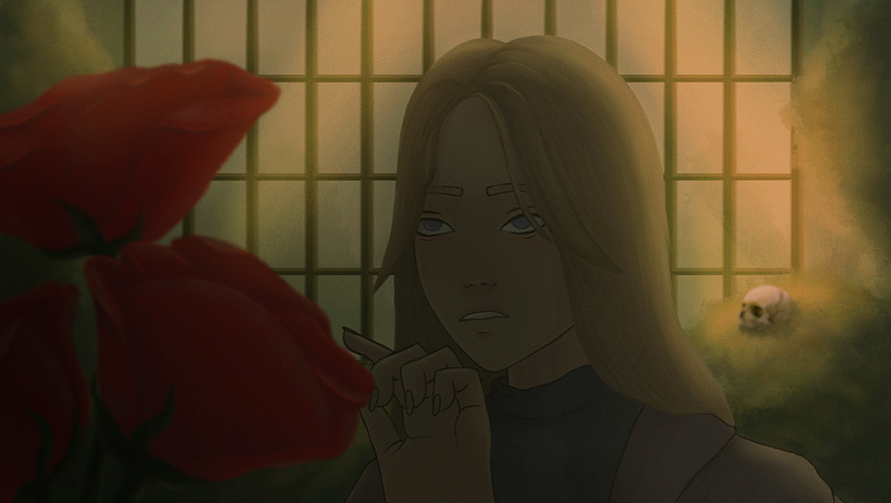 My project for course: Atmospheric Scenes in Procreate: Paint with Color and Light “Red roses house” 2