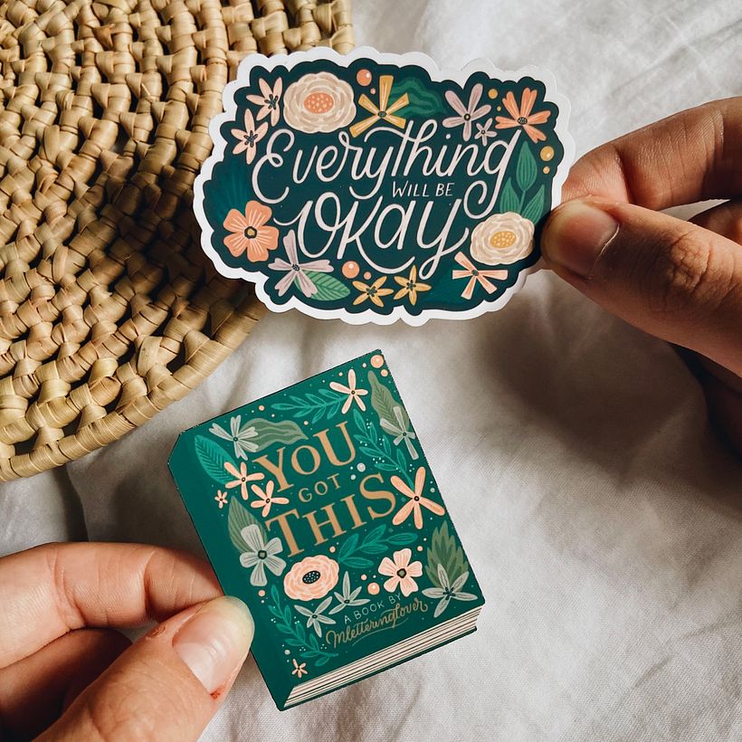 Serie de Stickers con motivos florales 3