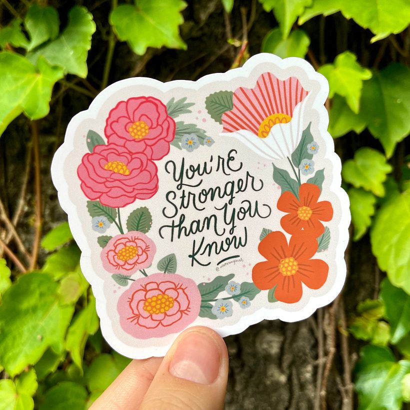 Serie de Stickers con motivos florales 5