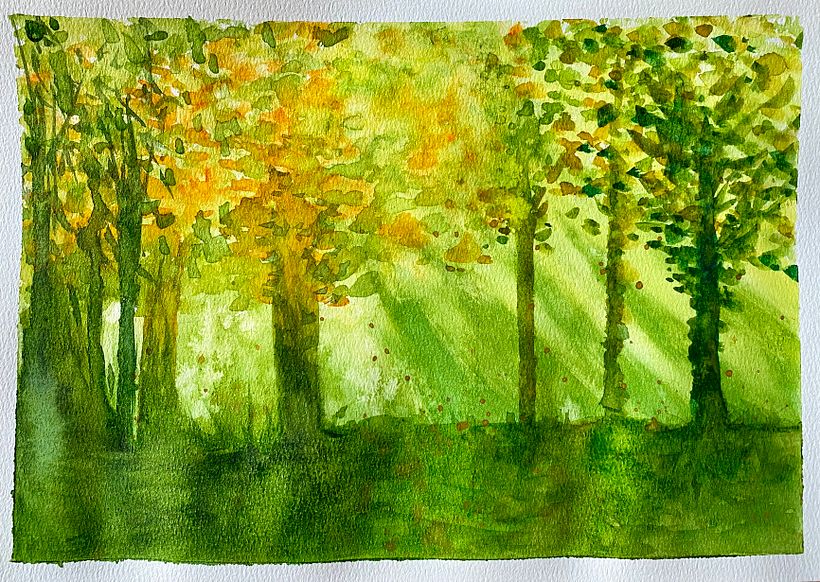 My project for course: Dreamy Watercolor Landscapes: Paint with Light 1