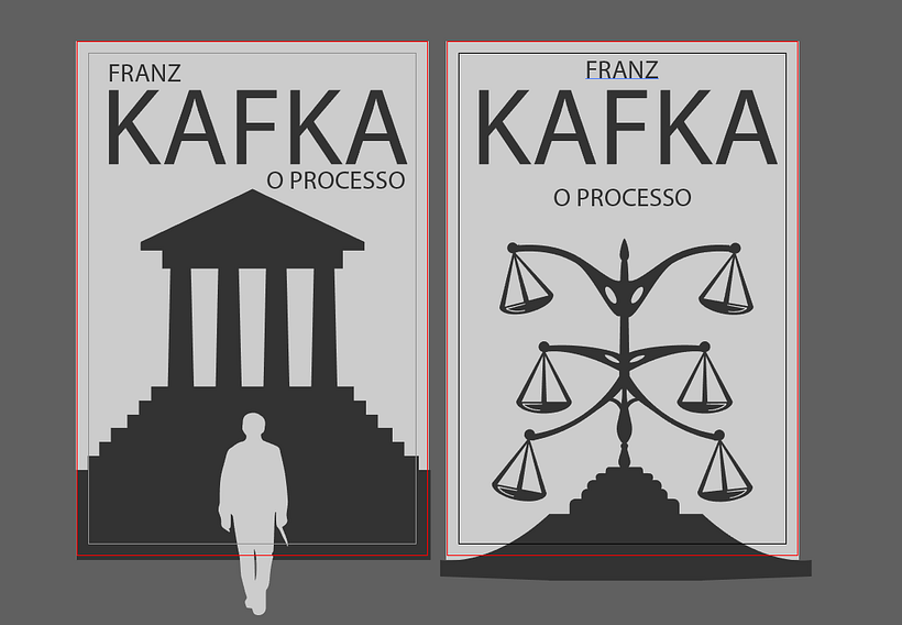 Esboço das imagens, ainda sem tipografia escolhida